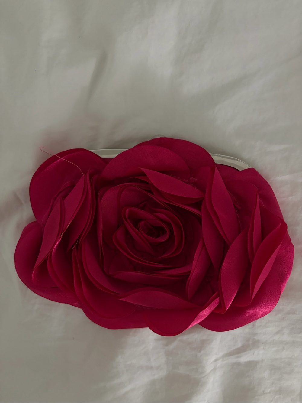 Women’s Floral Clutch Bag - Fuchsia Rose